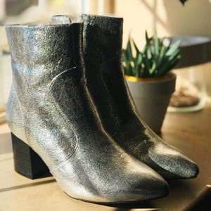 Silver booties